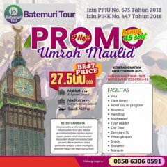 Paket Umrah Maulid, Umrah Awal Musim, 09 Hari, BTT – AlMia, Keberangkatan 04 September 2025